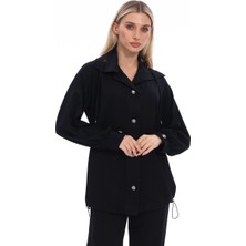 Zuhal Yıldız Collection Kadın Tesettür Oysho Kumaş Düğmeli Pantolonlu Ikili Takım