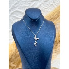 Livora Jewelry 925 Ayar Gümüş Kelebek Uçuşan Ler Zarif Özel Tasarım Kadın Kolye
