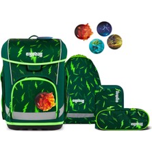 Ergobag Okul Çantası Seti Cubo Işık Seti Beartastic - Yeşil
