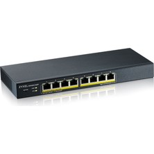 TeknoKapsül Zyxel 8 Port Gigabit Poe Switch | Smart Managed | Masa/duvar Montajı ve Fansız Tasarım | 70 W Bütçe ile 8 Poe+ Bağlantı Noktası | Vlan, Igmp, Qos [GS1900-8HP]