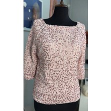 Renkli İşler Fabrikası ✨  Özel Işıltılı Triko Bluz ✨