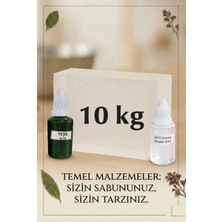Organik Hekim Kendi Sabununu Yap! 10 kg Şeffaf Sabun Bazı + Dream Musk Esansı +Yeşil Boya