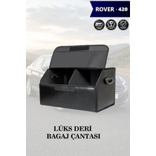 Automod Rover 420 Uyumlu Kapaklı Lüks Battal Boy Deri Siyah Çanta Premium