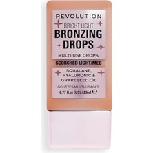 TeknoKapsül Revolution Beauty London Devrim Güzellik, Parlak Işık Bronzlaştırıcı Damlalar, Bronz & Glow Yüz & Vücut Damlaları Hyaluronik Asit, Bronz Kavrulmuş, 0.77 Fl. Oz.