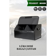 Automod Peugeot Boxer Uyumlu Lüks Battal Boy Deri Kapaklı Siyah Çanta Premium
