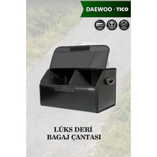 Automod Daewoo Tico Uyumlu Lüks Kapaklı Deri Battal Boy Siyah Çanta Premium
