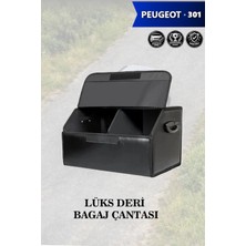 Automod Peugeot 301 Uyumlu Deri Kapaklı Lüks Battal Boy Siyah Çanta Premium