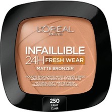 Bezos L'oreal 24H Fresh Wear Powder 9 gr - 250 Light Clair