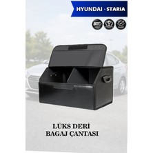 Automod Hyundai Staria Uyumlu Battal Boy Deri Kapaklı Lüks Siyah Çanta Premium