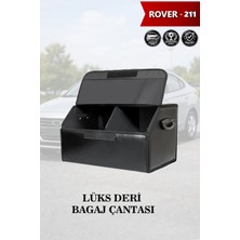 Automod Rover 211 Uyumlu Lüks Deri Battal Boy Kapaklı Siyah Çanta Premium