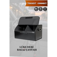 Automod Transit Connect Uyumlu Kapaklı Lüks Battal Boy Deri Siyah Çanta Premium