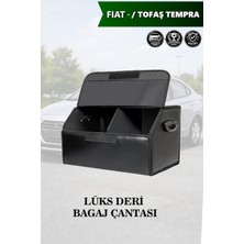 Automod Fiat  Tofas Tempra Uyumlu Battal Boy Kapaklı Lüks Deri Siyah Çanta Premium