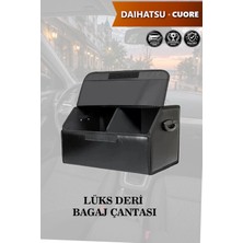 Automod Daihatsu Cuore Uyumlu Kapaklı Deri Battal Boy Lüks Siyah Çanta Premium