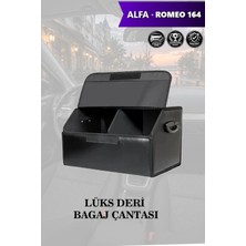Automod Alfa Romeo 164 Uyumlu Battal Boy Kapaklı Deri Lüks Siyah Çanta Premium