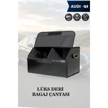 Automod Audi Q3 Uyumlu Kapaklı Lüks Deri Battal Boy Siyah Çanta Premium