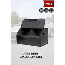 Automod Auris Uyumlu Battal Boy Deri Lüks Kapaklı Siyah Çanta Premium