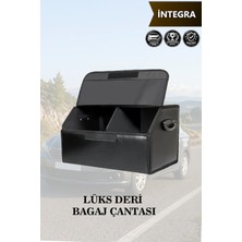 Automod Integra Uyumlu Deri Kapaklı Lüks Battal Boy Siyah Çanta Premium