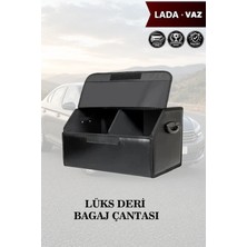 Automod Lada Vaz Uyumlu Deri Battal Boy Lüks Kapaklı Siyah Çanta Premium