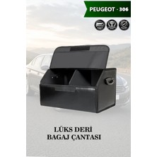 Automod Peugeot 306 Uyumlu Lüks Deri Battal Boy Kapaklı Siyah Çanta Premium