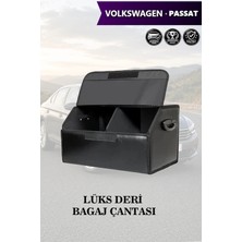Automod Volkswagen Passat Uyumlu Deri Kapaklı Lüks Battal Boy Siyah Çanta Premium