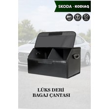 Automod Skoda Kodiaq Uyumlu Kapaklı Deri Lüks Battal Boy Siyah Çanta Premium