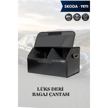 Automod Skoda Yeti Uyumlu Battal Boy Deri Kapaklı Lüks Siyah Çanta Premium