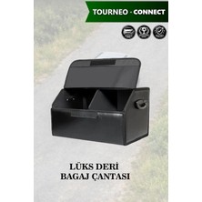 Automod Tourneo Connect Uyumlu Battal Boy Kapaklı Deri Lüks Siyah Çanta Premium