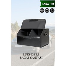 Automod Lada 112 Uyumlu Deri Kapaklı Battal Boy Lüks Siyah Çanta Premium