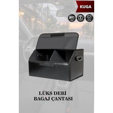 Automod Kuga Uyumlu Lüks Battal Boy Kapaklı Deri Siyah Çanta Premium