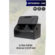 Automod Mitsubishi L100 Uyumlu Kapaklı Lüks Deri Battal Boy Siyah Çanta Premium