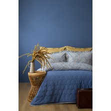 Apricitas Home Riva Indigo Tek Kişilik %100 Pamuk Double Face Pike Takımı