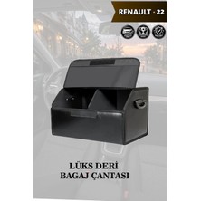 Automod Renault 22 Uyumlu Kapaklı Deri Lüks Battal Boy Siyah Çanta Premium