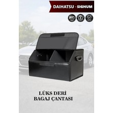 Automod Daihatsu Signum Uyumlu Battal Boy Lüks Deri Kapaklı Siyah Çanta Premium
