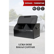 Automod Nissan Townstar Uyumlu Battal Boy Kapaklı Lüks Deri Siyah Çanta Premium