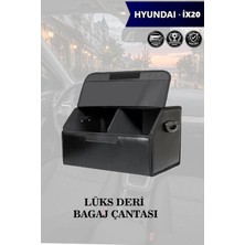 Automod Hyundai IX20 Uyumlu Kapaklı Deri Battal Boy Lüks Siyah Çanta Premium