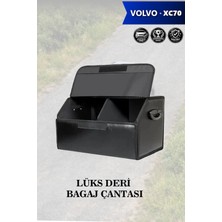 Automod Volvo XC70 Uyumlu Kapaklı Lüks Deri Battal Boy Siyah Çanta Premium