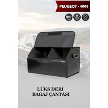 Automod Peugeot 4008 Uyumlu Lüks Kapaklı Battal Boy Deri Siyah Çanta Premium