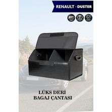Automod Renault Duster Uyumlu Kapaklı Battal Boy Deri Lüks Siyah Çanta Premium