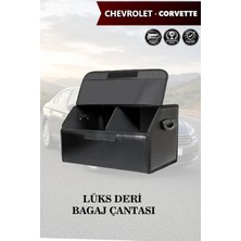 Automod Chevrolet Corvette Uyumlu Kapaklı Lüks Battal Boy Deri Siyah Çanta Premium