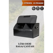 Automod Citroen C3 Picasso Uyumlu Kapaklı Battal Boy Deri Lüks Siyah Çanta Premium