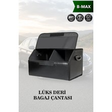 Automod Bmax Uyumlu Deri Battal Boy Lüks Kapaklı Siyah Çanta Premium