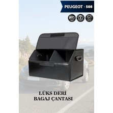 Automod Peugeot 508 Uyumlu Lüks Deri Battal Boy Kapaklı Siyah Çanta Premium