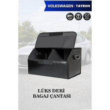 Automod Volkswagen Tayron Uyumlu Lüks Battal Boy Kapaklı Deri Siyah Çanta Premium