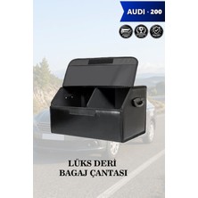 Automod Audi 200 Uyumlu Deri Kapaklı Battal Boy Lüks Siyah Çanta Premium