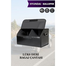 Automod Hyundai Galloper Uyumlu Lüks Battal Boy Kapaklı Deri Siyah Çanta Premium