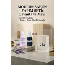 Organik Hekim Kendi Sabununu Yap! 10 kg Şeffaf Sabun Bazı + Lavanta Esansı +Mavi Boya