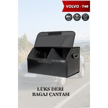 Automod Volvo 740 Uyumlu Lüks Battal Boy Kapaklı Deri Siyah Çanta Premium