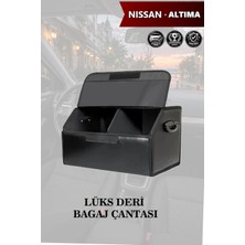 Automod Nissan Altima Uyumlu Deri Lüks Kapaklı Battal Boy Siyah Çanta Premium
