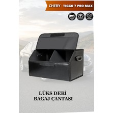 Automod Chery Tiggo 7 Pro Max Uyumlu Battal Boy Kapaklı Lüks Deri Siyah Çanta Premium