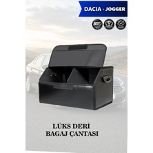 Automod Dacia Jogger Uyumlu Deri Kapaklı Battal Boy Lüks Siyah Çanta Premium